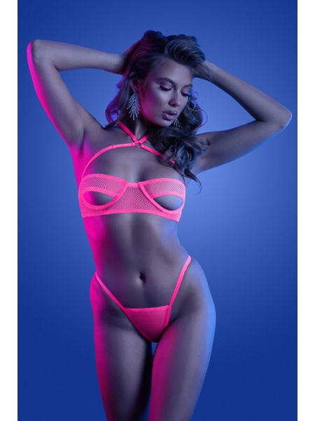 GLOW IN THE DARK - PEEKABOO CUP BRA & PANTY