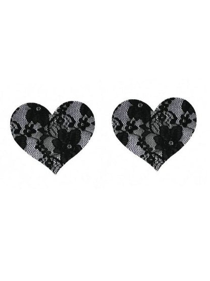 NIPPLE COVER - HART SHAPE LACE  BLACK