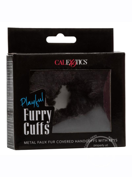 PLAYFUL FURRY CUFFS - BLACK