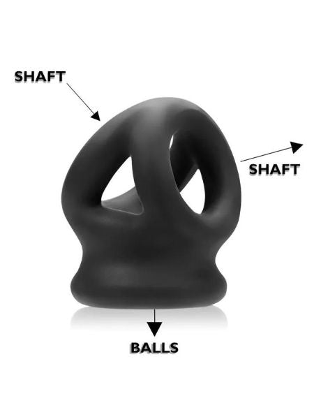 OXBALLS "TRI-SQUEEZE" SILICONE 3-RING BALL STRETCHING SLING