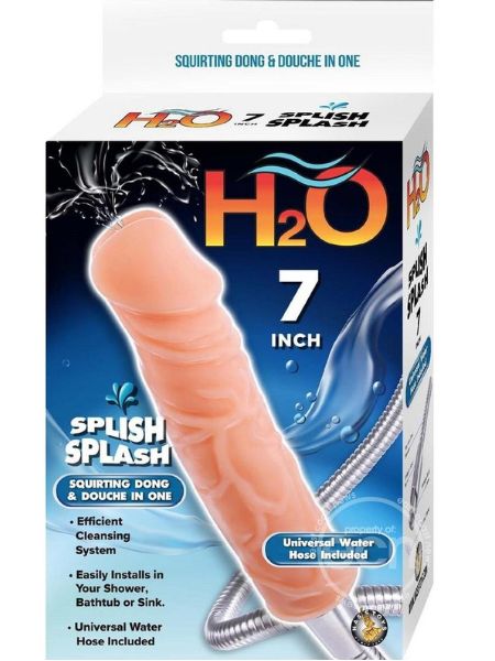 H2O SPLISH SQUIRTING DONG DOUCHE - VANILLA