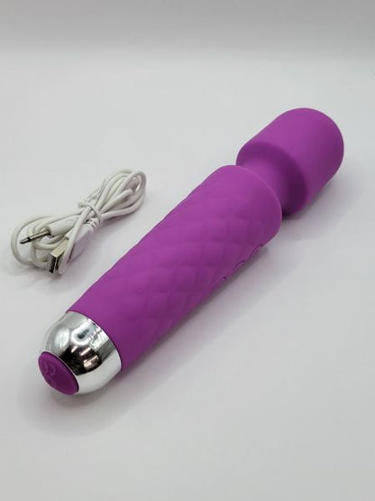 PORTABLE & POWERFUL SILICONE WAND VIBRATOR