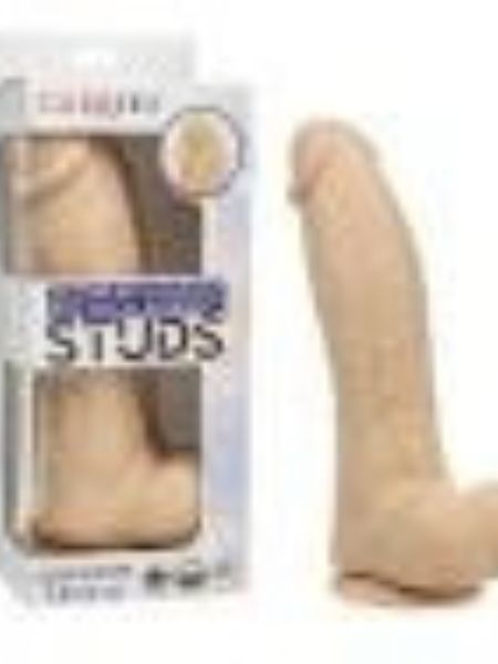 STUDS RECHARGEABLE VIBRATING 9.5 SUCTION CUP DILDO ENERGY IVORY"