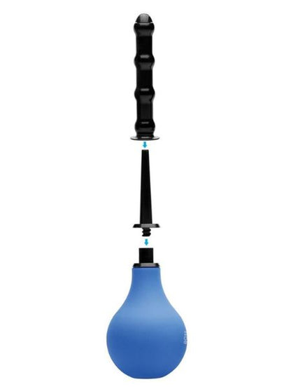 CLEAN STREAM PREMIUM ONE-WAY VALVE ANAL DOUCHE SET - BLUE