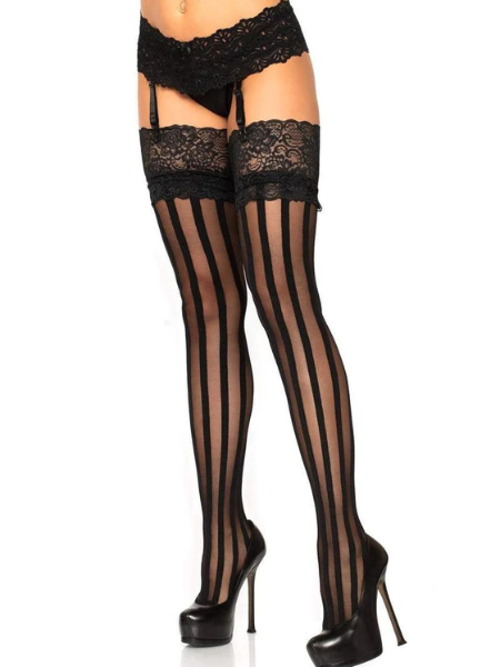 BLAIRE STRIPE THIGH HIGH STOCKINGS