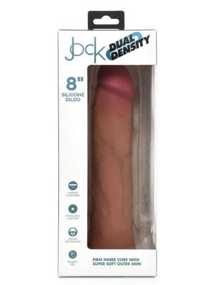 JOCK "DUAL DENSITY" SILICONE DILDO 8 INCH