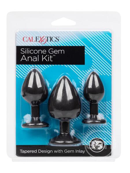 SILICONE GEM ANAL KIT SILICONE WATERPROOF BLACK